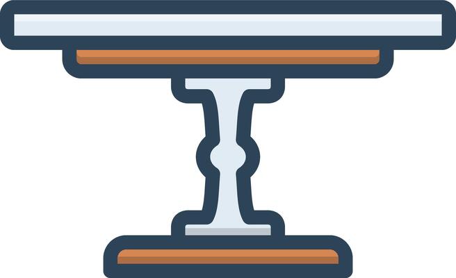 Vector color icon for table