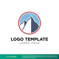 Mountain Emblem Icon Vector Logo Template Illustration Design. Vector EPS 10.