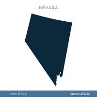 Nevada - States of US Map Icon Vector Template Illustration Design. Vector EPS 10.