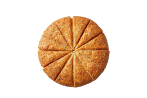 ai généré Célibataire rond croustillant biscuit salé png