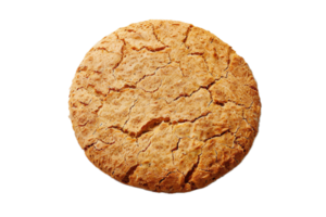 ai généré Célibataire rond croustillant biscuit salé png