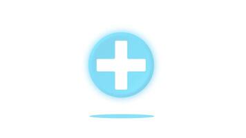 Healthcare icon video, white background. video