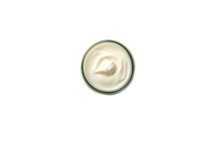 AI generated Garlic Cream Soup with Fresh Herbs Top View png