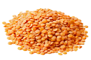 ai généré pile de brut Orange Lentilles png