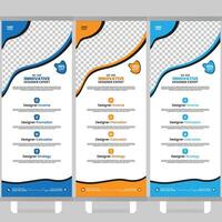 Roll Up Banner Template vector