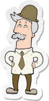 sticker of a cartoon old man png