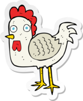 sticker of a cartoon chicken png