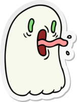 desenho de adesivo de fantasma assustador kawaii png