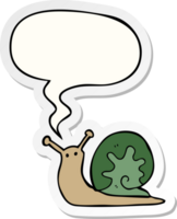 cartoon snail with speech bubble sticker png