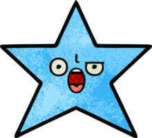 retro grunge texture cartoon of a star fish png