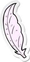 sticker of a cartoon feather png