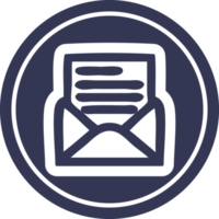Briefumschlag kreisförmiges Symbol png