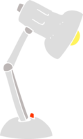 flat color illustration of a cartoon desk lamp png