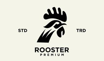 Rooster silhouette icon Vector illustration on white background