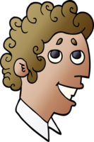 cartoon doodle man face png