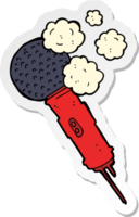 autocollant d'un microphone de dessin animé png