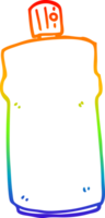 rainbow gradient line drawing of a cartoon spray can png