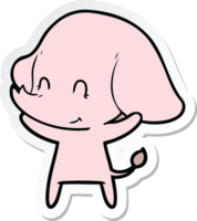 sticker van een schattige cartoonolifant png