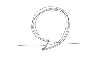 Continuous Line Drawing of Doodle Speech Bubble. vector