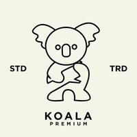 Koala outline logo icon. Australian animal for web and design vector