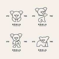 coala contorno logo icono. australiano animal para web y diseño vector