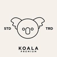 Koala outline logo icon. Australian animal for web and design vector