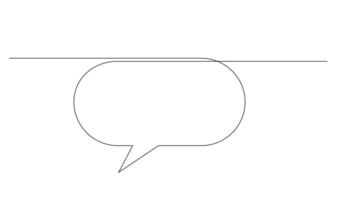 Continuous Line Drawing of Doodle Speech Bubble. vector