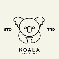 Koala outline logo icon. Australian animal for web and design vector