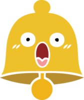 sino de desenho retrô de cor lisa png