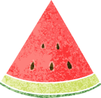 retro Illustration Stil schrullig Karikatur Wassermelone png