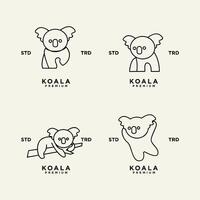 Koala outline logo icon. Australian animal for web and design vector