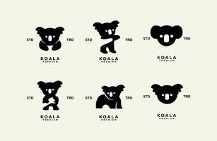 koala logo icon design template vector with modern illustration concept