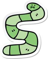sticker of a quirky hand drawn cartoon snake png