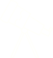 disegno a gesso del telescopio png