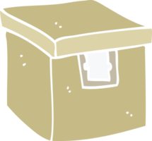 flat color illustration cartoon evidence box png