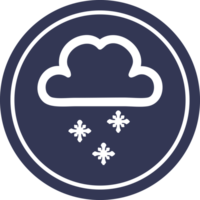 snow cloud circular icon symbol png