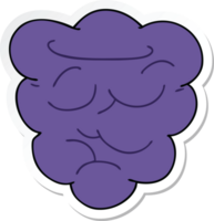 sticker of a quirky hand drawn cartoon berry png