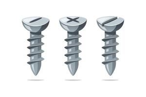 Screw vector isolated on white background.