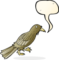 cartoon crow with speech bubble png