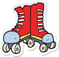 pegatina de unas botas con ruedas de dibujos animados png