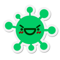 mean pleased virus sticker png