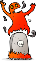 cartoon ghost rising from grave png