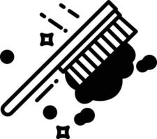 Dust brush glyph and line vector illustration