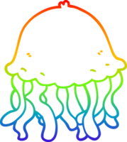 arco iris degradado línea dibujo de un dibujos animados Medusa png