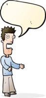 cartoon man freaking out with speech bubble png