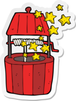 sticker of a cartoon wishing well png