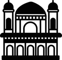 Building glyph and line vector illustration
