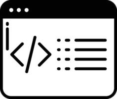 codificación glifo y línea vector ilustración