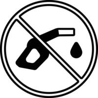 No gas glyph and line vector illustration