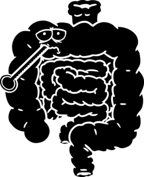 Karikatur ungesund Innereien solide schwarz Symbol png